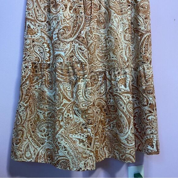 Lane Bryant Tiered Maxi Dress Windmark Paisley Button Down Tank Cotton Size 18 - Picture 4 of 16